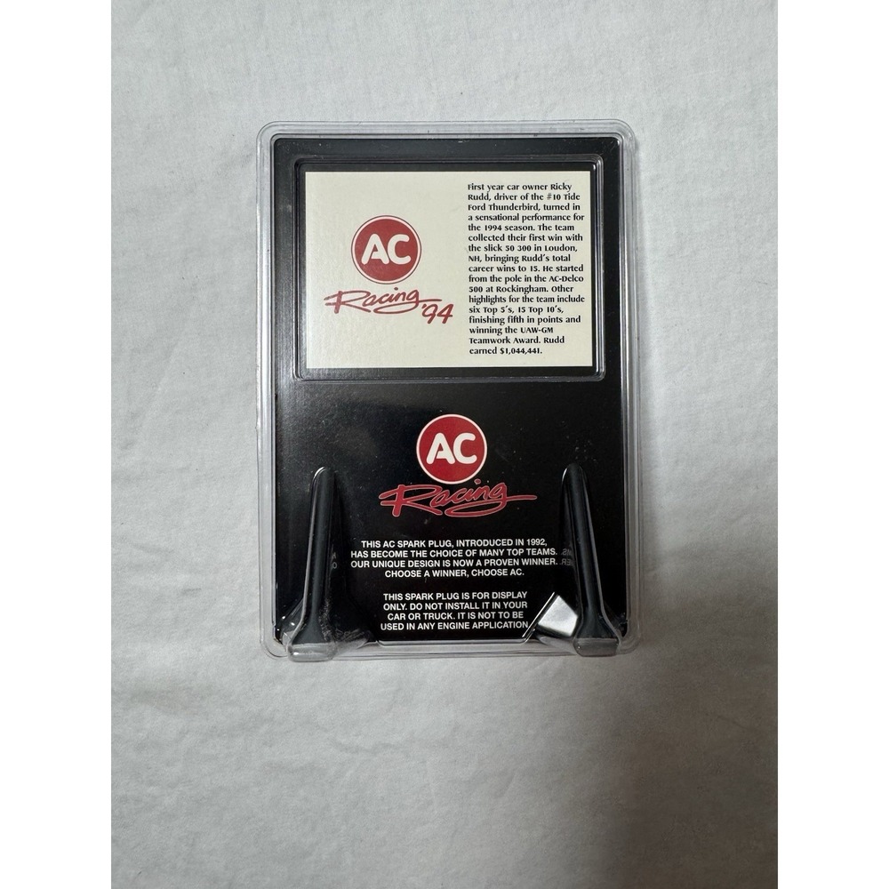 Vintage 94 NASCAR AC Racing #10 Ricky Rudd Plug Card Limited Edition Tide - Picture 2 of 2